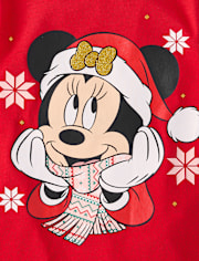 Baby And Toddler Girls Minnie Mouse™ Snowflake Christmas Graphic Tee