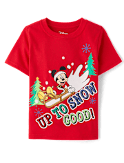 Baby And Toddler Boys Mickey Mouse™ Snow Good Christmas Graphic Tee