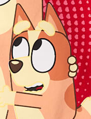 Baby And Toddler Girls Bluey™ Hugs And Kisses Valentine's Day Graphic Tee