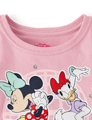 Baby And Toddler Girls Minnie Mouseâ¢ And Daisy Dancing Glitter Graphic Tee