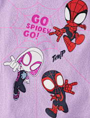 Baby And Toddler Girls Spidey And Friends™ Metallic Graphic Tee