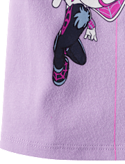 T-shirt graphique métallisé Spidey et ses amis pour bébés et petites filles