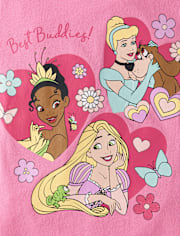 Baby And Toddler Girls Disney™ Princess Glitter Graphic Tee