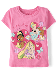 Baby And Toddler Girls Disney™ Princess Glitter Graphic Tee