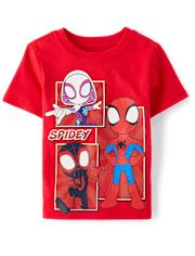 Baby And Toddler Boys Spidey And Friends™ Grid Graphic Tee