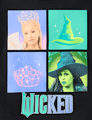 Girls Wicked™ Hat And Crown Oversized Cropped Graphic Tee