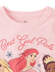 Girls Disneyâ¢ Princess Best Gal Pals Glitter Relaxed Graphic Tee