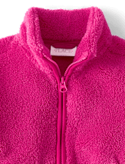 Girls Heavyweight Sherpa Zip Up Jacket
