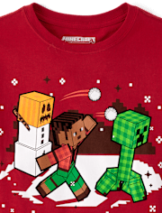 T-shirt graphique de Noël Minecraft™ pour garçon