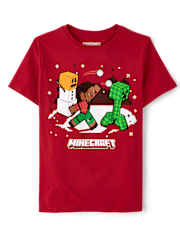 T-shirt graphique de Noël Minecraft™ pour garçon