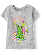 Baby And Toddler Girls Dr. Seuss The Grinch™ Merry Grinchmas Graphic Tee