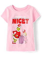 Baby And Toddler Girls Dr. Seuss The Grinch™ Nice Christmas Graphic Tee