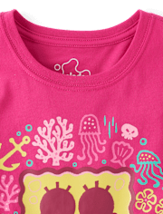 Girls SpongeBob SquarePantsâ¢ Skull And Crossbones Graphic Tee