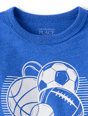 T-shirt graphique pour bébés et petits garçons toujours en mouvement