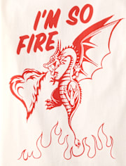 T-shirt graphique pour garçons, Saint-Valentin, « I'm So Fire Dragon »