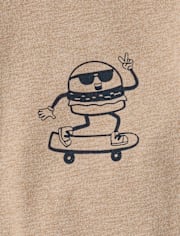 Boys Skater Burger Flip Graphic Tee