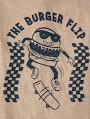 Boys Skater Burger Flip Graphic Tee