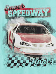 T-shirt graphique Super Speedway Racecar pour garçon