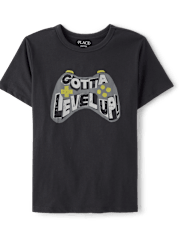 Boys Gotta Level Up Gamer Graphic Tee