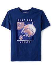 Boys Home Run Legend Baseball Graphic Tee