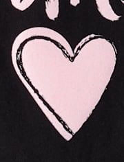 Girls Dance Ribbon Puff Print Graphic Tee