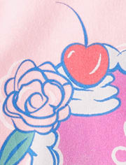 Girls Sweet Heart Cake Graphic Tee