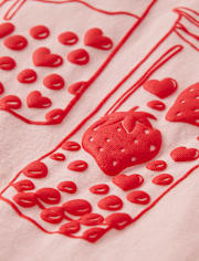 Girls Valentine's Day Boba Love Graphic Tee