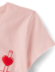 T-shirt graphique Boba Love pour la Saint-Valentin entre filles