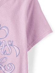 Girls Dreams Come True Ribbon Graphic Tee