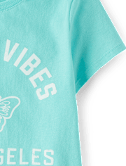 Girls Sunny Vibes Los Angeles Graphic Tee