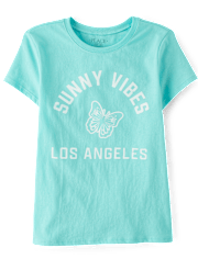 Girls Sunny Vibes Los Angeles Graphic Tee