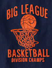 Baby And Toddler Boys Big League Basketball Puff Print Graphic Tee