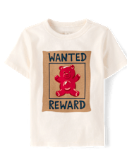 Baby And Toddler Boys Wanted Bear Graphic Tee