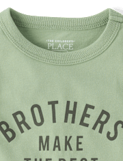 T-shirt graphique pour bébés et petits garçons, frères meilleurs amis