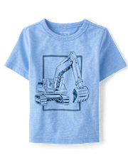 Baby And Toddler Boys Excavator Graphic Tee