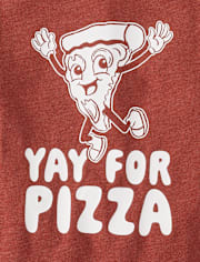 Baby And Toddler Boys Yay For Pizza Graphic Tee