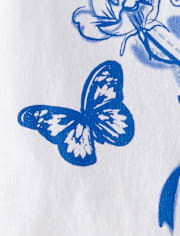 Girls Flower Heart Graphic Tee