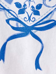 Girls Flower Heart Graphic Tee