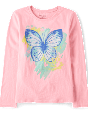Girls Butterfly Graphic Tee