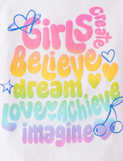 Girls Positive Words Graphic Tee