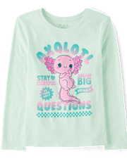 Girls Axolotl Questions Graphic Tee