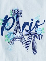 Girls Paris Blues Graphic Tee