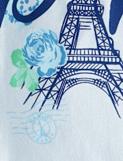 Girls Paris Blues Graphic Tee