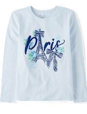 Girls Paris Blues Graphic Tee
