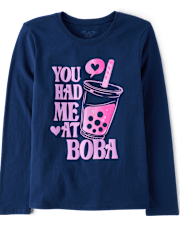 Girls You Had Me At Boba Graphic Tee