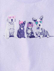 Girls Dog Friends Graphic Baby Tee