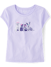 Girls Dog Friends Graphic Baby Tee