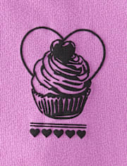 Girls Cupcake World Tour Front And Back Oversized Graphic Tee