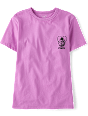 Girls Cupcake World Tour Front And Back Oversized Graphic Tee