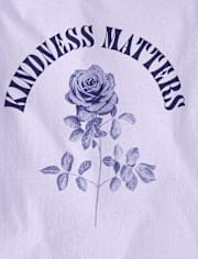 Girls Kindness Club Puff Print Front And Back Oversized Graphic Tee